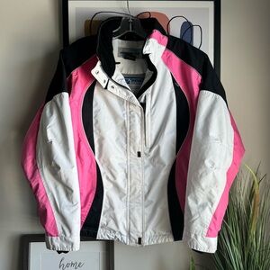 Obermeyer Women's Pink, White, and Black Ski Jacket